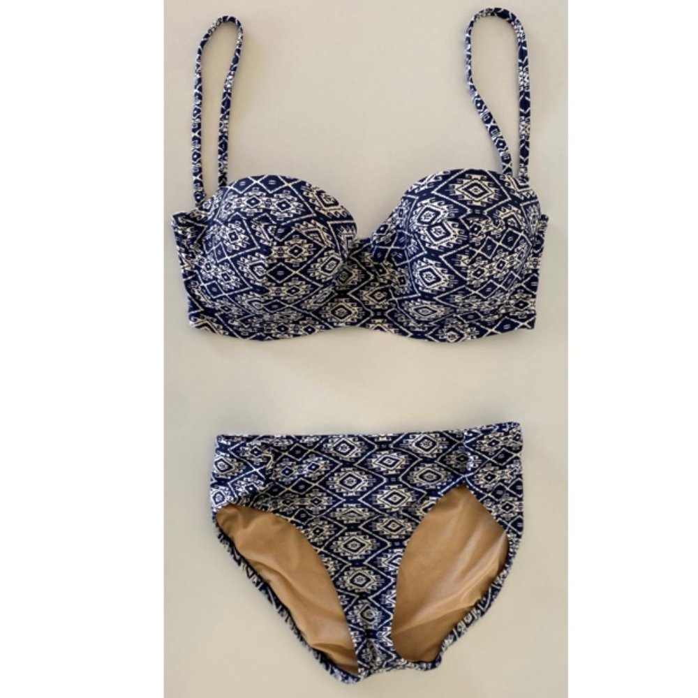 Ikat Balconette Swimsuit Low Rise Bottoms (S)